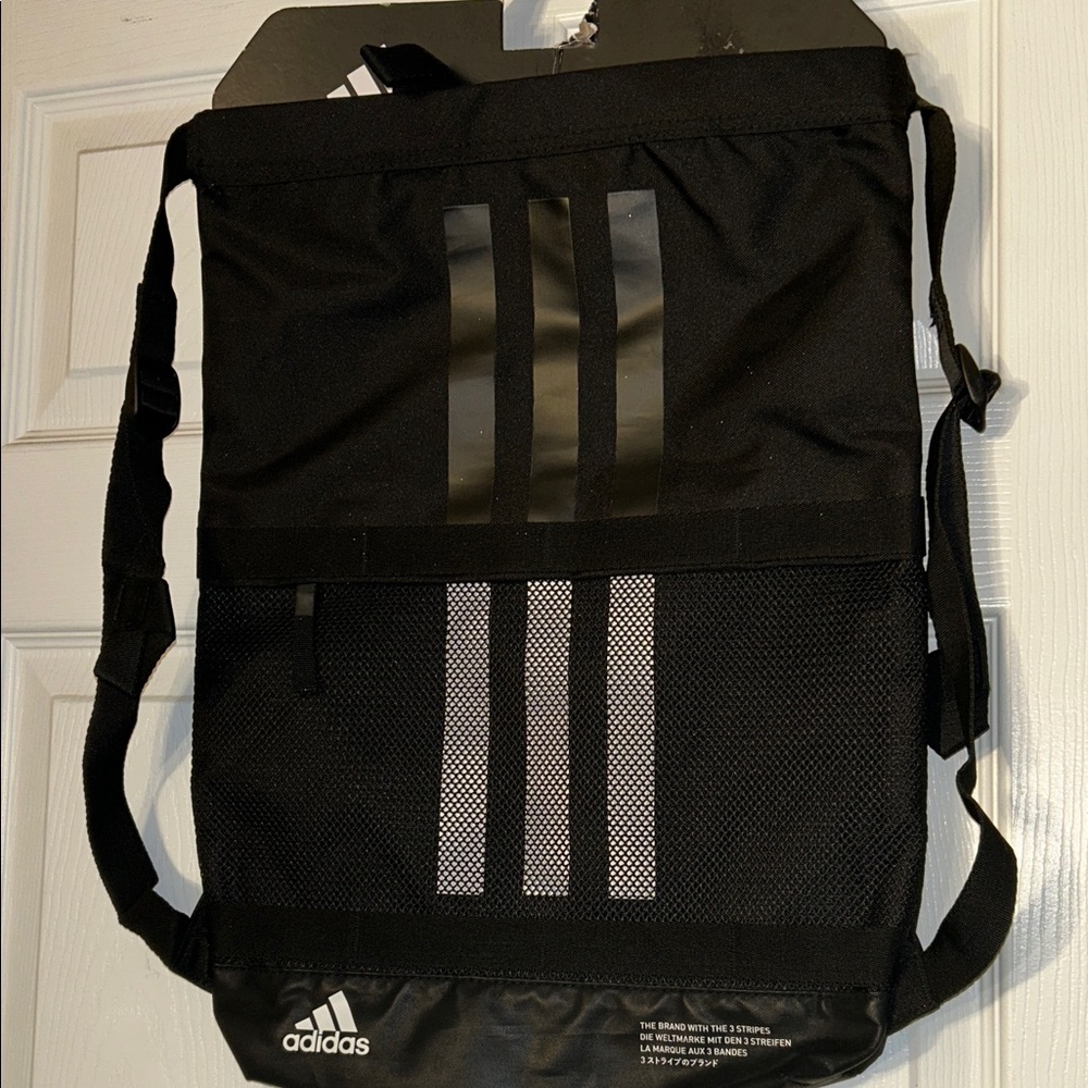 Adidas Black and White Backpack